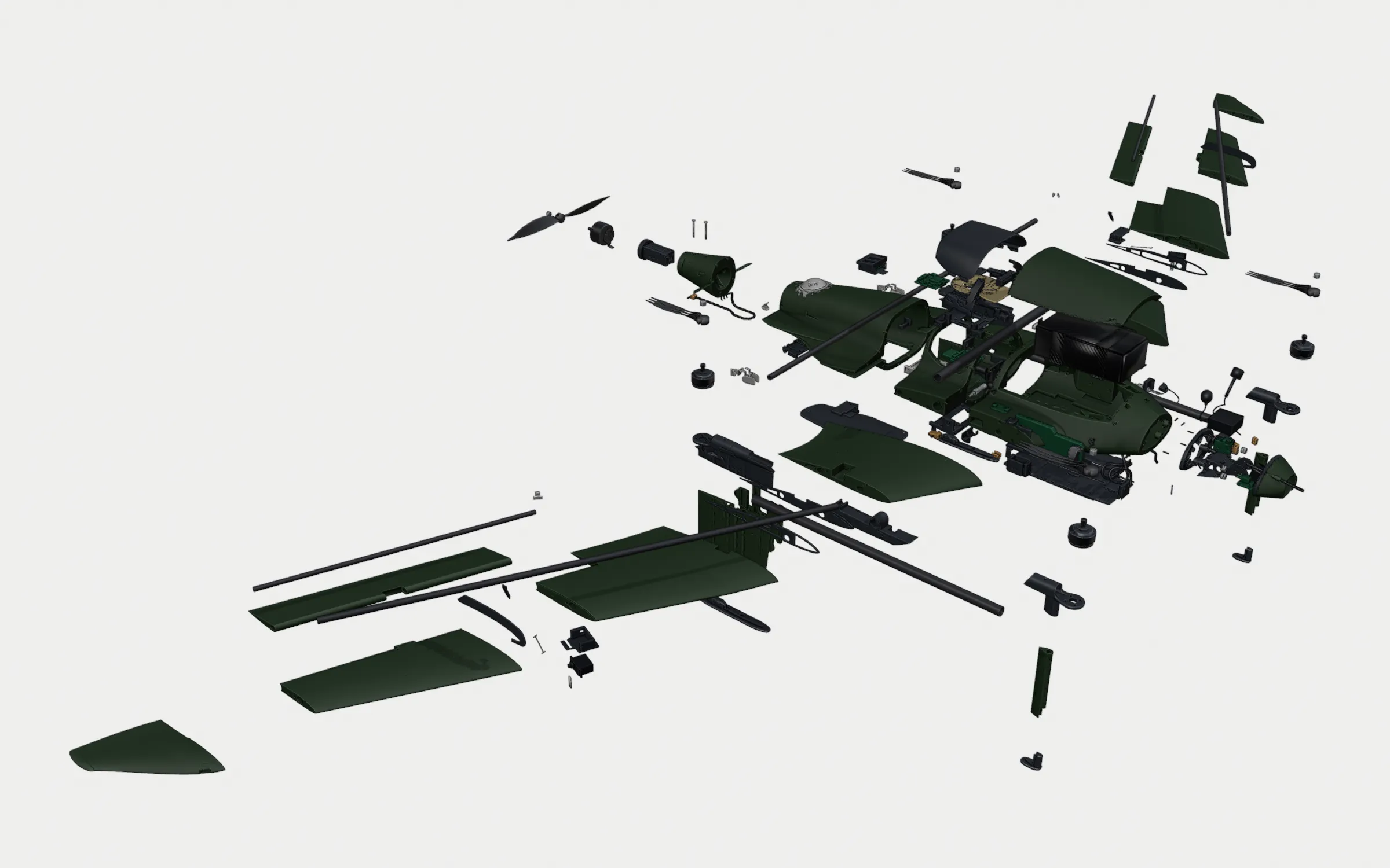 First build, every part apart, green colourway