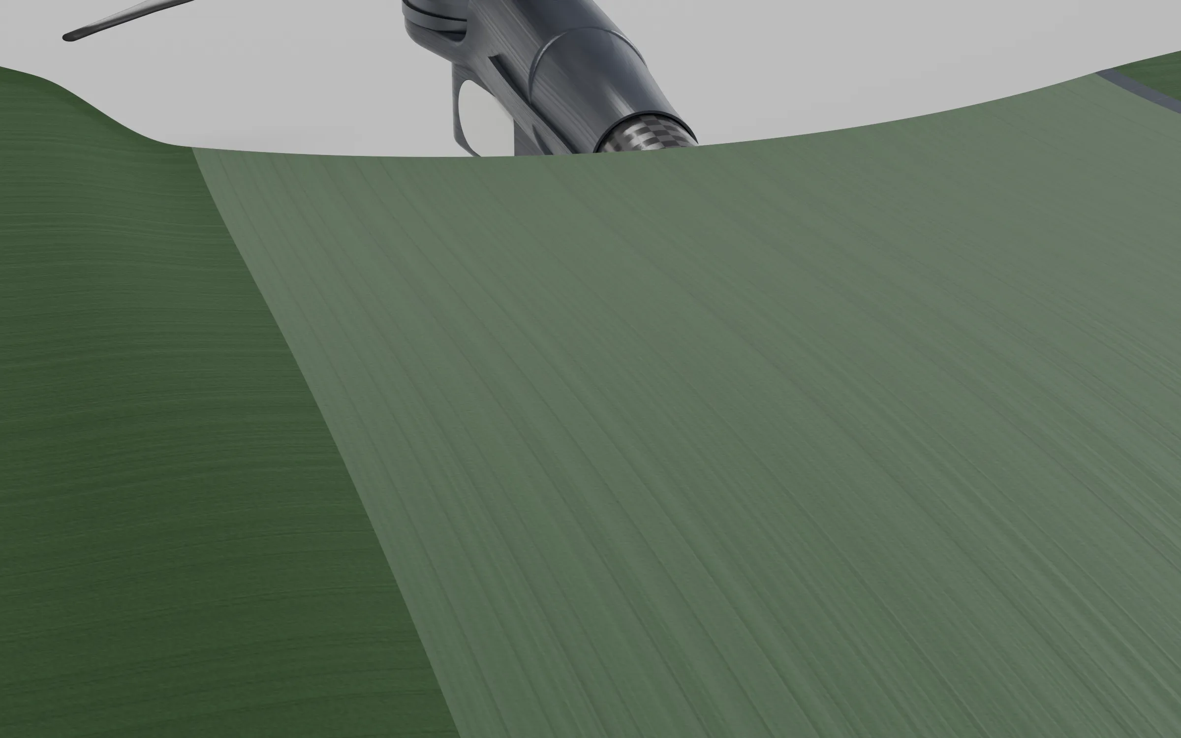 Foamed surface, green colourway