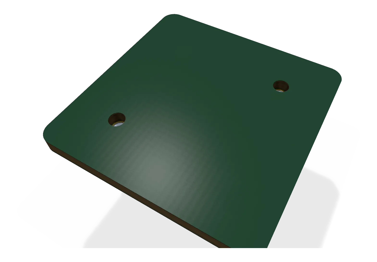 KiCad 3D render of the Strobe facet, bottom side.